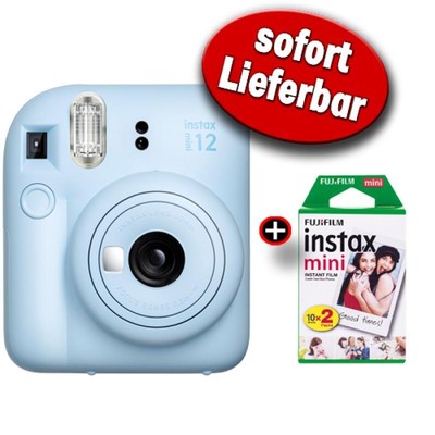 Fujifilm Instax mini 12 pastel-blue, Sofortbildkamera Top-Set