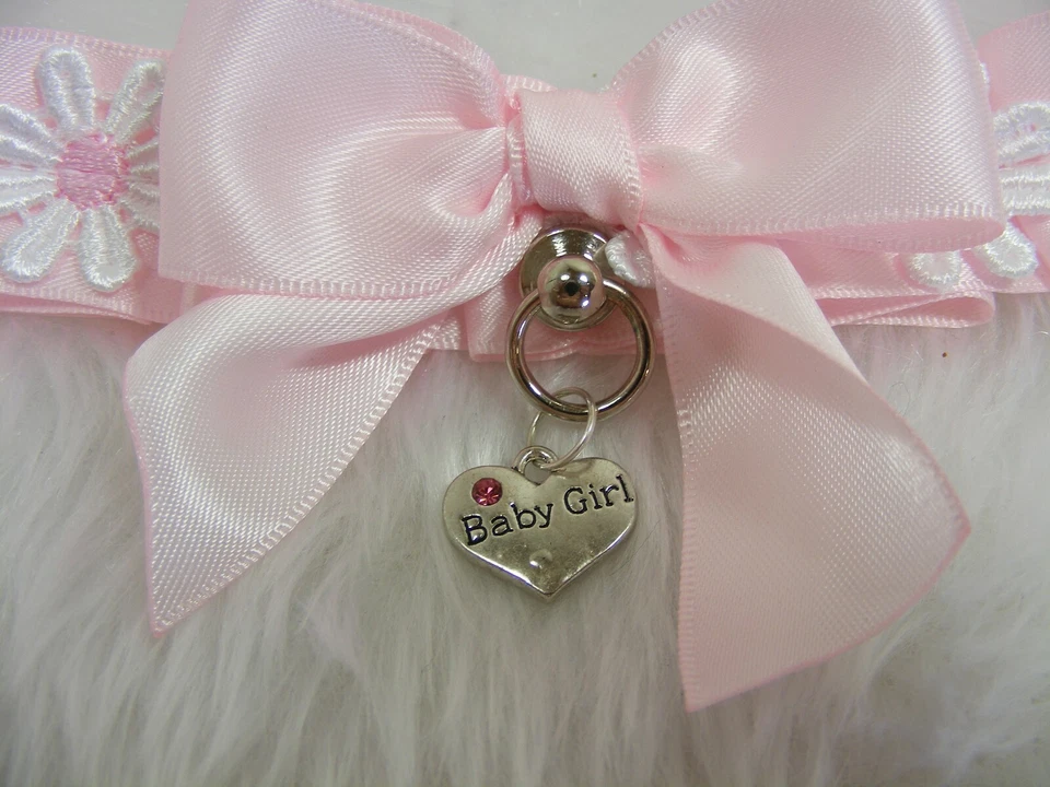 Gargantilla SISSY ADULTO BEBÉ GATITO rosa juego COLLAR LOLITA DISFRAZ COSPLAY DDLG Foto 3 de 4