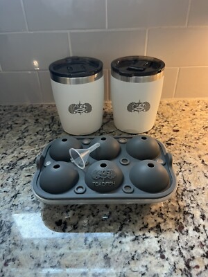 Set Of 2 Toadfish Non-tipping 10oz Double Walled Stainless Steel Tumblers & Mold