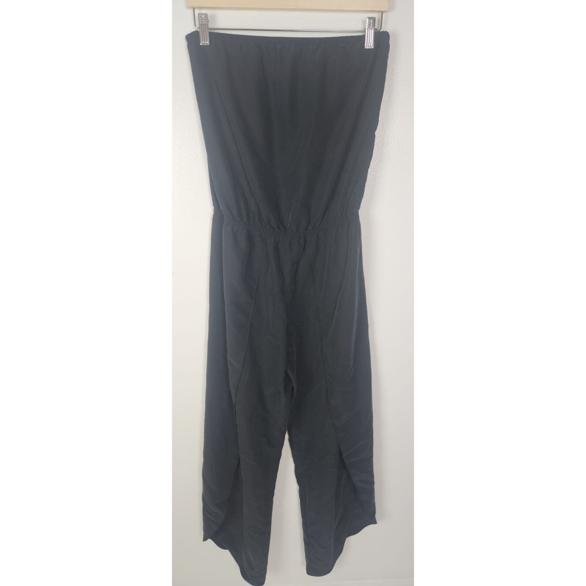 Drew Women's M Black Split Wide Leg Strapless Jumpsuit