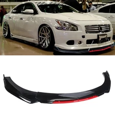 Front Bumper Lip Splitter Lower Spoiler Body Kit Red For Nissan Maxima