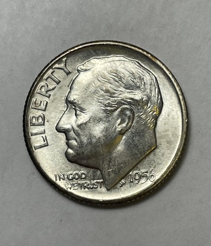 1956-D Roosevelt Dime Clash Die 10c Coin - Picture 3 of 8