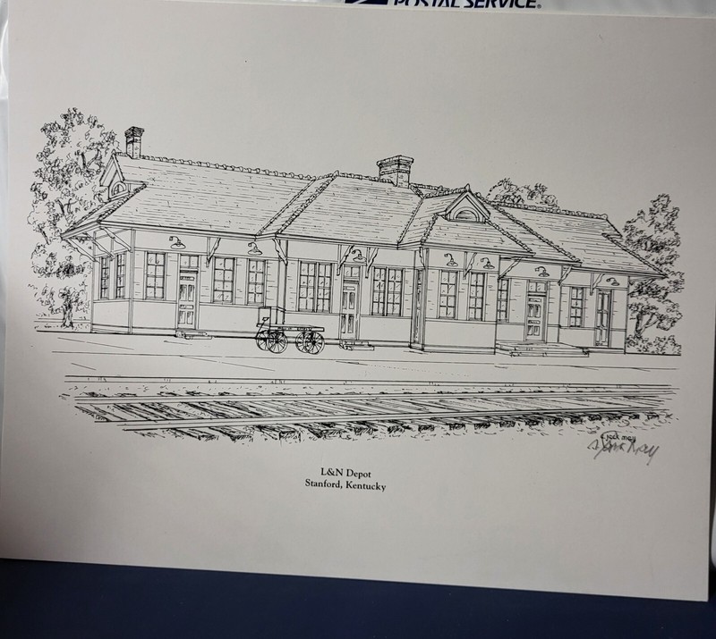 Lincoln County / Stanford Kentucky Set of 4 Artists' Renderings of Historic...