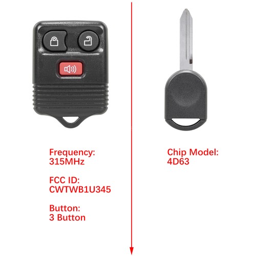 2 For 2004 2005 2006 Ford F150 F250 F350 Keyless Entry Car Remote Fob + 40 Key - Picture 2 of 9