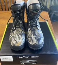 TIDEWE Rubber Boots for Men Lace Up with 5.5 mm Neoprene, Waterproof Size 8 Camo