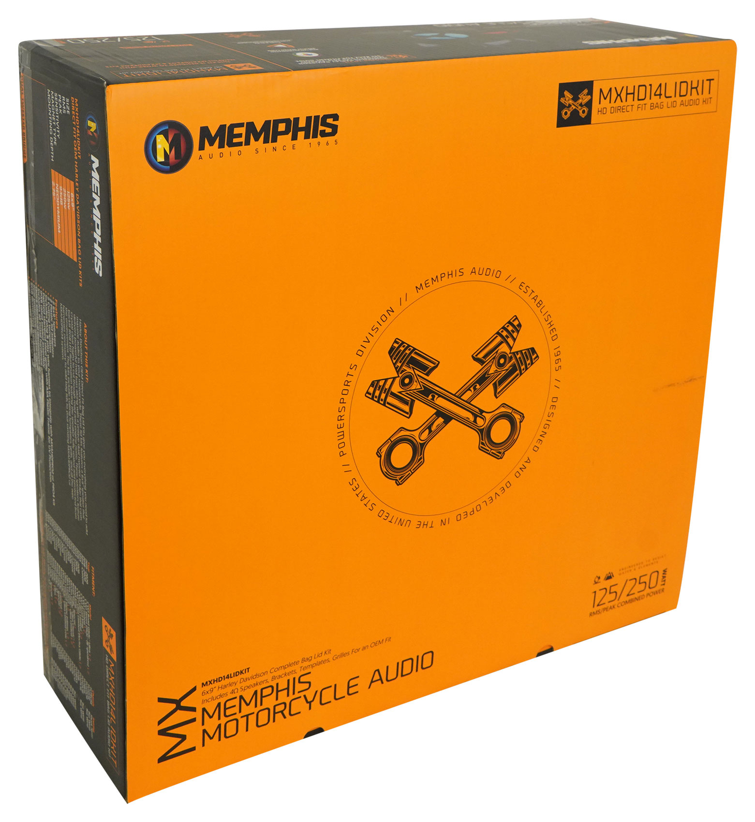 Динамики Memphis Audio MX14HDLIDKIT Harley Davidson OEM PlugnPlay 6x9 в виде седельной сумки