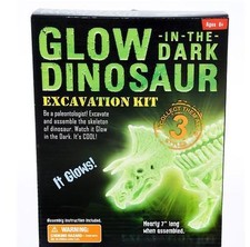 Glow in Dark Tyrannosaurus T-REX Excavation kit fossil dig DINOSAUR bones DGTRX