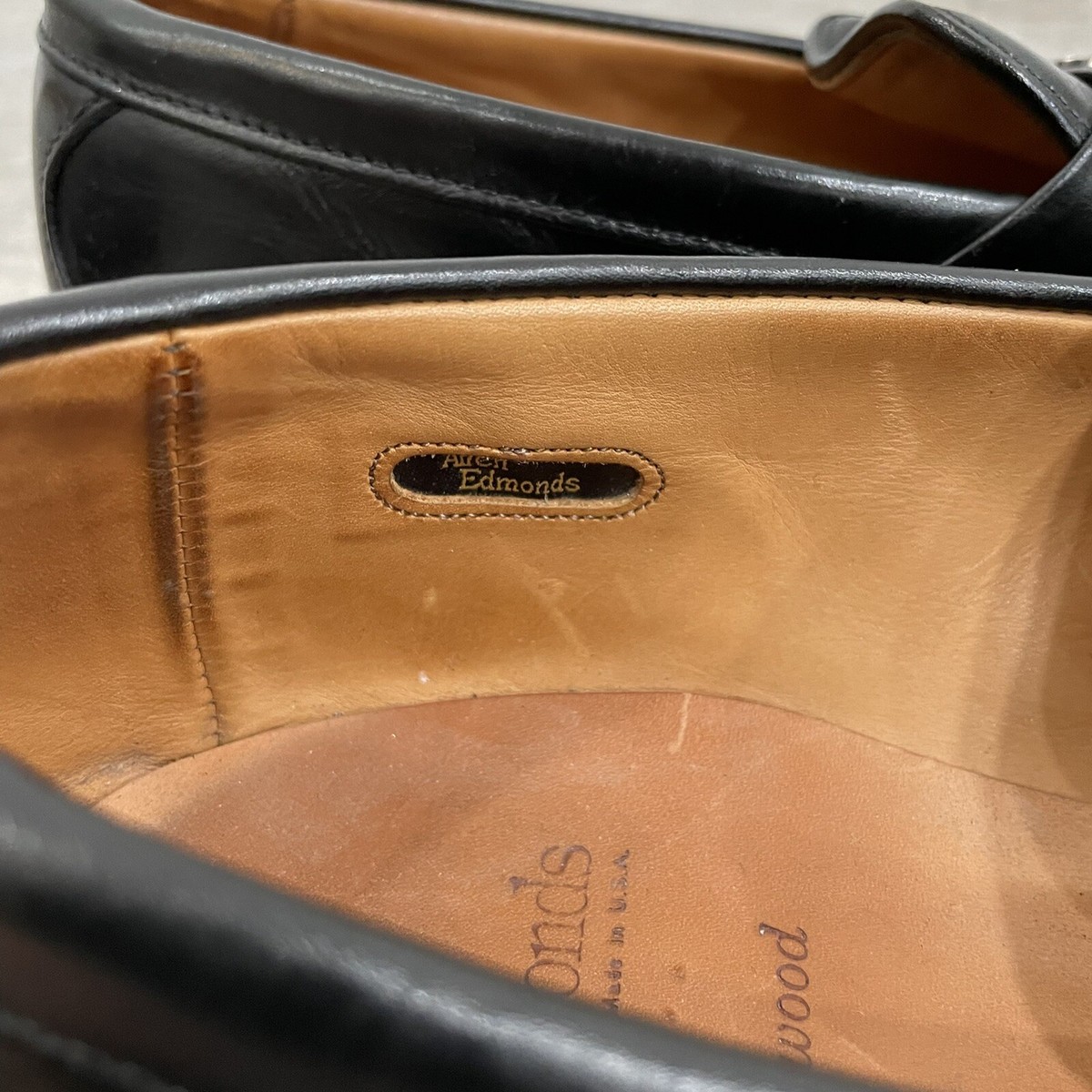 Allen Edmonds Heathwood Black Horsebit Leather Loafer Shoes 51199 Size 11.5 E Addison Calf Leather Horse Bit Loafers - Black | Martin Dingman main image 3