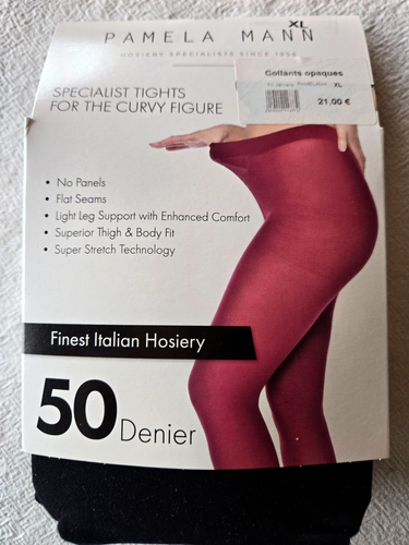 Collants Opaques 80 Deniers Pamela Mann - Pour Femmes Rondes, Confortables, Renforcés Aux Orteils - Taille 16 à 32