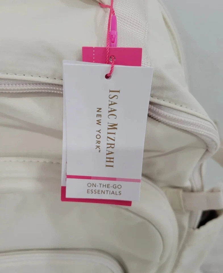 Nuevo BOLSO RARO Mochila Viral Isaac Mizrahi Marfil Blanco Sostiene 40oz Vaso Stanley Foto 4 de 4