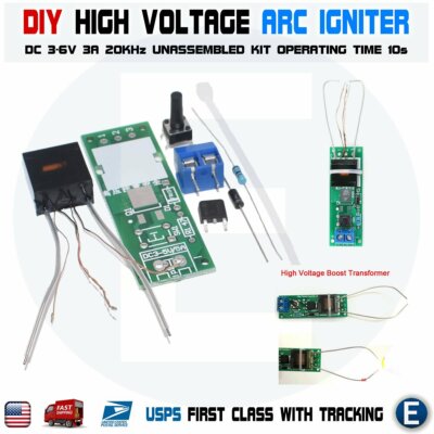 DC 3-5V DIY Kit High Voltage Generator Arc Igniter Lighter Unassembled Kit
