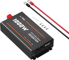 LiTime 1000W Pure Sine Wave Inverter 12V DC to 120V AC 1000 Watt, Black 