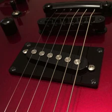 Guitar Parts CONVERSION PICKUP MOUNTING RING Humbucker Single Coil - SLANT BLACK