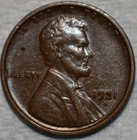 About Uncirculated 1921-S Lincoln Cent, Lustrous, Chocolate-Brown specimen.