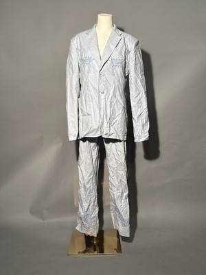 Sister Jane Baby Blue Western Style Suit Vintage Style Size S Men embroidered