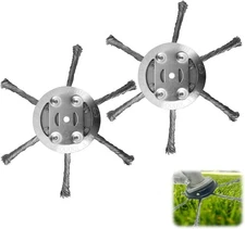 2PCS Steel Wire Grass Trimmer Head Tool Kit Lawn Mower Weeding Head Brush Cutter