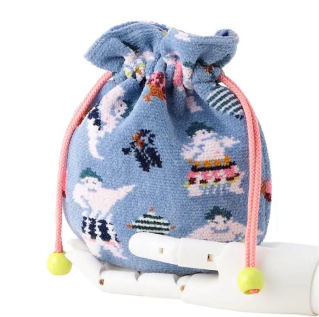 Feiler Hakkeyoi Drawstring Pouch Sumo Pattern Cro… - image 4