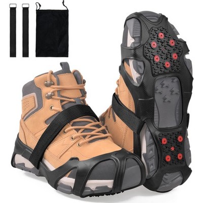 Ice Cleats Tungsten Crampons, Anti Slip Large(7.5-9.5 men/9-11 women), Black 