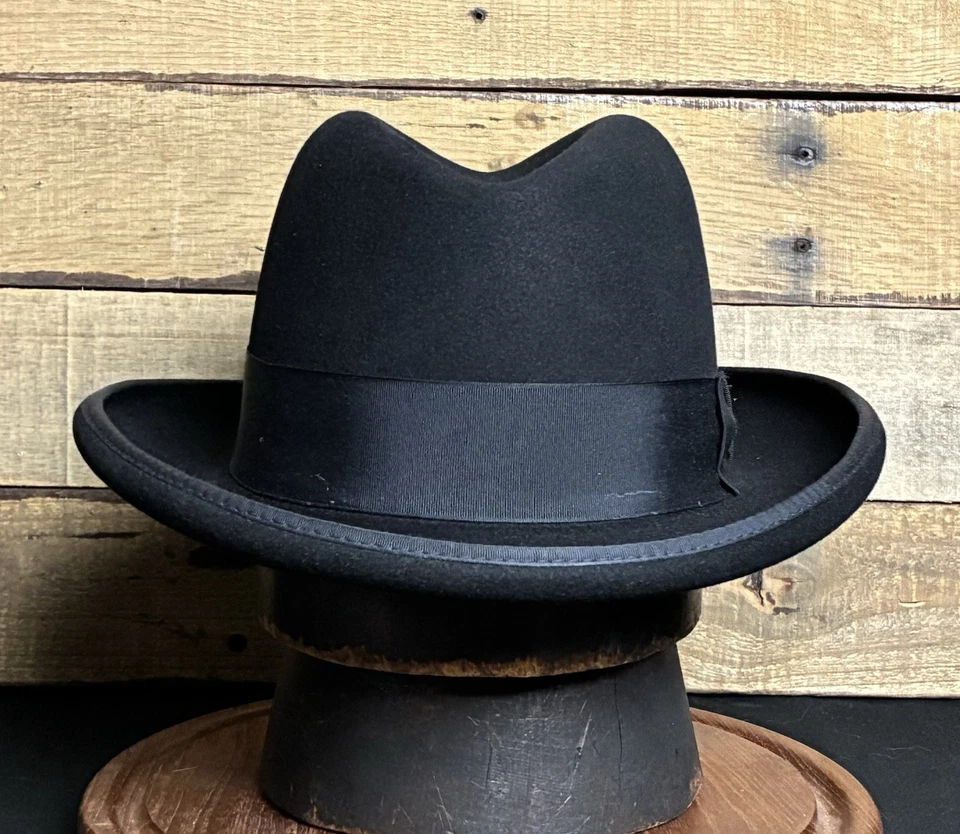 Sombrero Homburg de fieltro de piel Bailey (7 1/4 negro) Foto 3 de 4