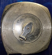 Vintage Evans 50ft white steel measuring tape