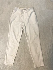 Judy Blue Jeans Jogger High Rise Waist White Stretch Denim Size 13/31