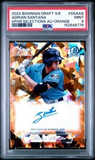 2023 Bowman Draft Sapphire Adrian Santana Sapphire Selections Auto /25  - PSA 9