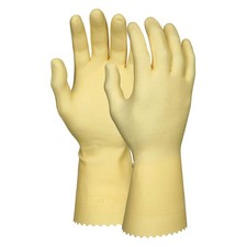 MCR SAFETY 5099E PK 12 Chem. ResistGlovs,XL,Amber,Latex,PR 48XW40