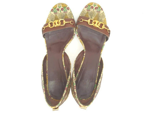 GUCCI Sandals Brand Sandals Sandals Shoes Shoes Beige x Brown x G♯7 Half C High thumbnail 3