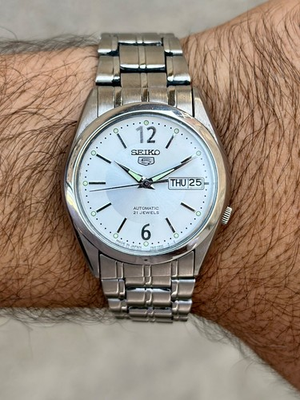 #ad #ad SEIKO 5 AUTOMATIC 7S26 03B0 DAY DATE VINTAGE MEN’S WATCH $155.00