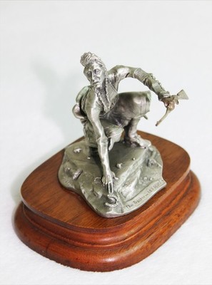  The Tracker- Nez Perce  Chilmark Pewter Sculpture by Michael Boyett Native Amer
