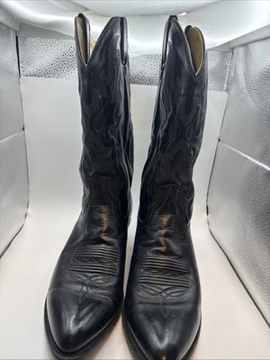 Dan Post Cowboy Western Boots Style 2117 Size 10 EW BLACK