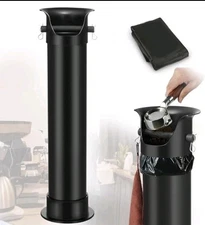 Espresso Coffee Knock Box w/ Garbage Bags Commercial Knock Box for Cofee Grounds