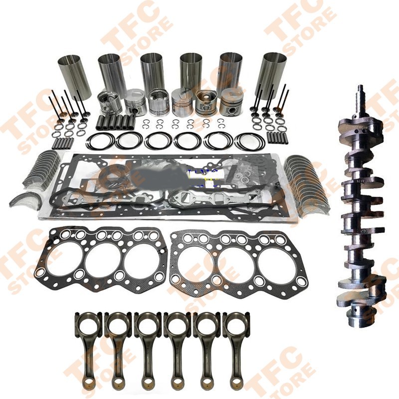 S6K S6KT Overhaul Rebuild Kit + Crankshaft+Connecting Rods for Mitsubishi Engine