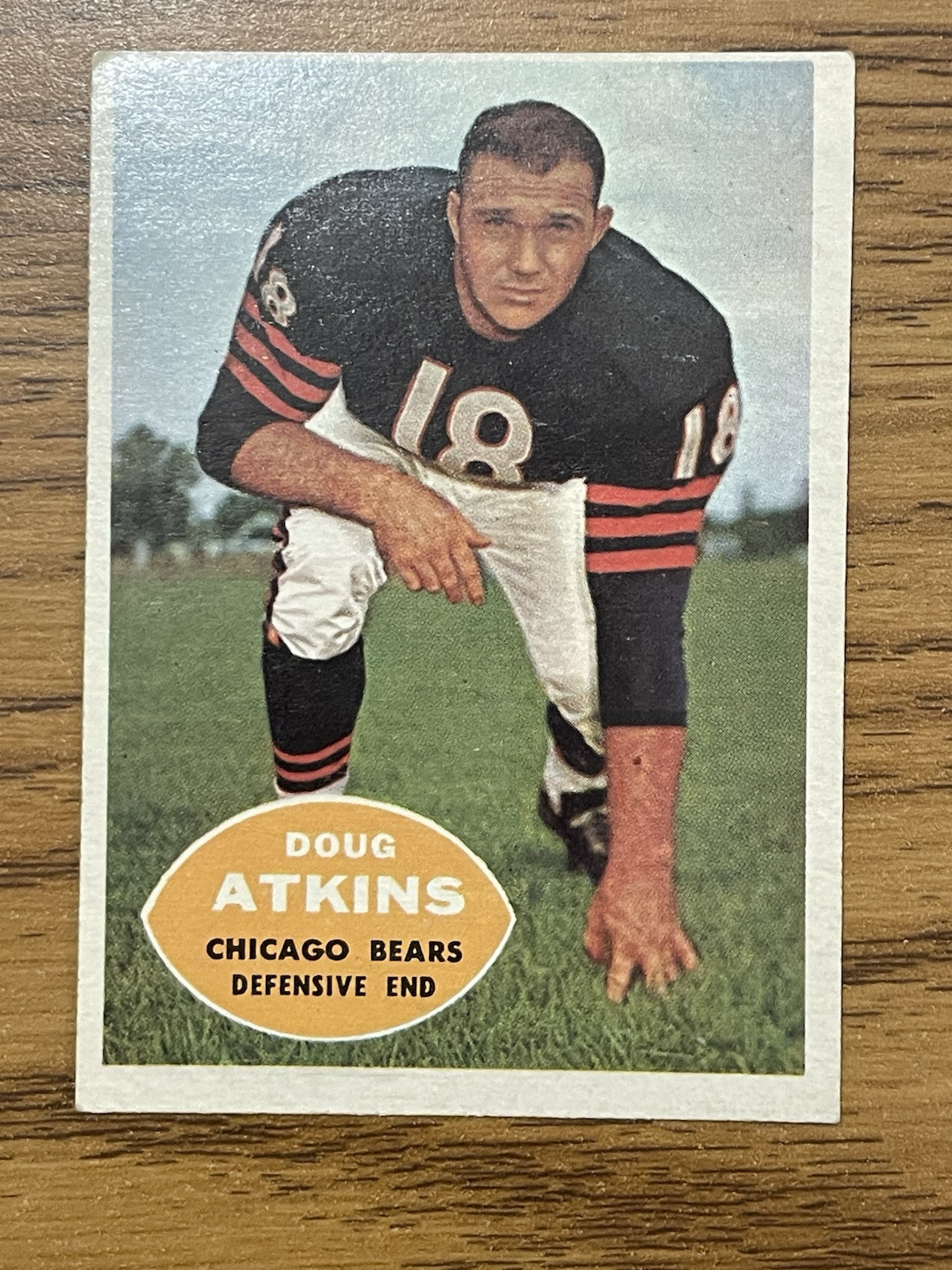 1960 TOPPS FOOTBALL VINTAGE #20 DOUG ATKINS BEARS CHECK THIS OUT!! CHECK SCANS!!
