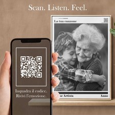 Personalisiertes Poster Großeltern mit QR Code - Foto + Lied - Geschenk Opa Oma 30
