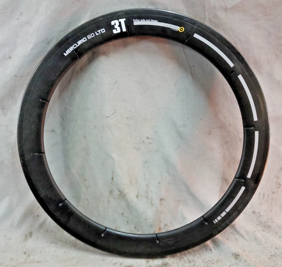 2020 3T Mercurio 60 LTD Tubular Carbon Tri Racing Bike Rim 700c 622ISO 24S Road~ - Image 2 of 4