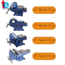 8"/6"/5"/4" Multipurpose Vise Bench Vise With Anvil Swivel Base Heavy Duty Vice
