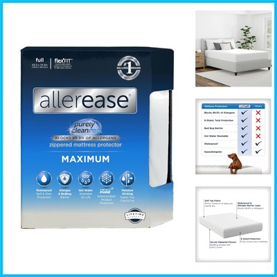 AllerEase Waterproof Mattress Protector: Maximum Allergy Defense, Full Size