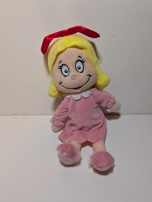 Aurora Authentic Dr Seuss Cindy Lou Who Pink Plush Doll Stuffed Grinch Toy12'' B4