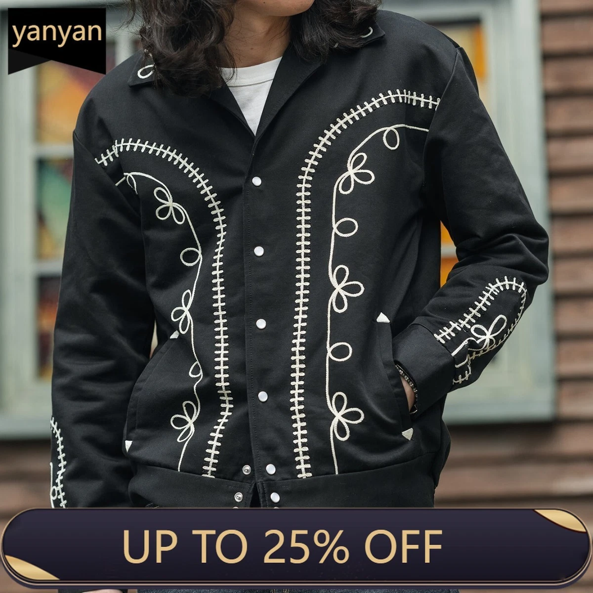Embroidered Western Jacket In Men's Coats & Jackets for sale | eBay