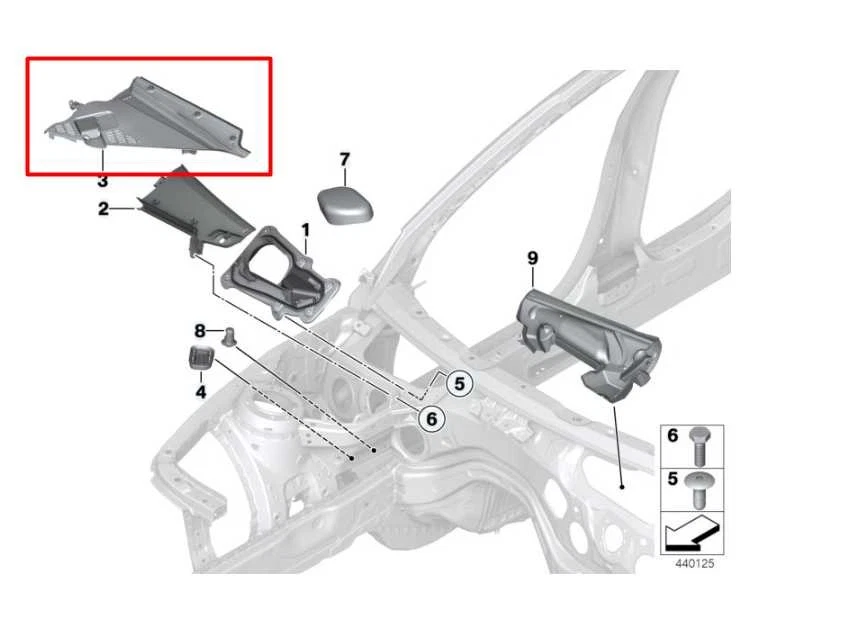 Juego de paneles de cubierta de capó delantero derecho y derecho BMW 435i Gran Coupé 15-16 64319353042 OEM Foto 2 de 4