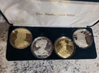 2000 Washingtom Mint Set 1lb  .999 Silver!!! Four 4oz Coins 24K Gold & Platinum