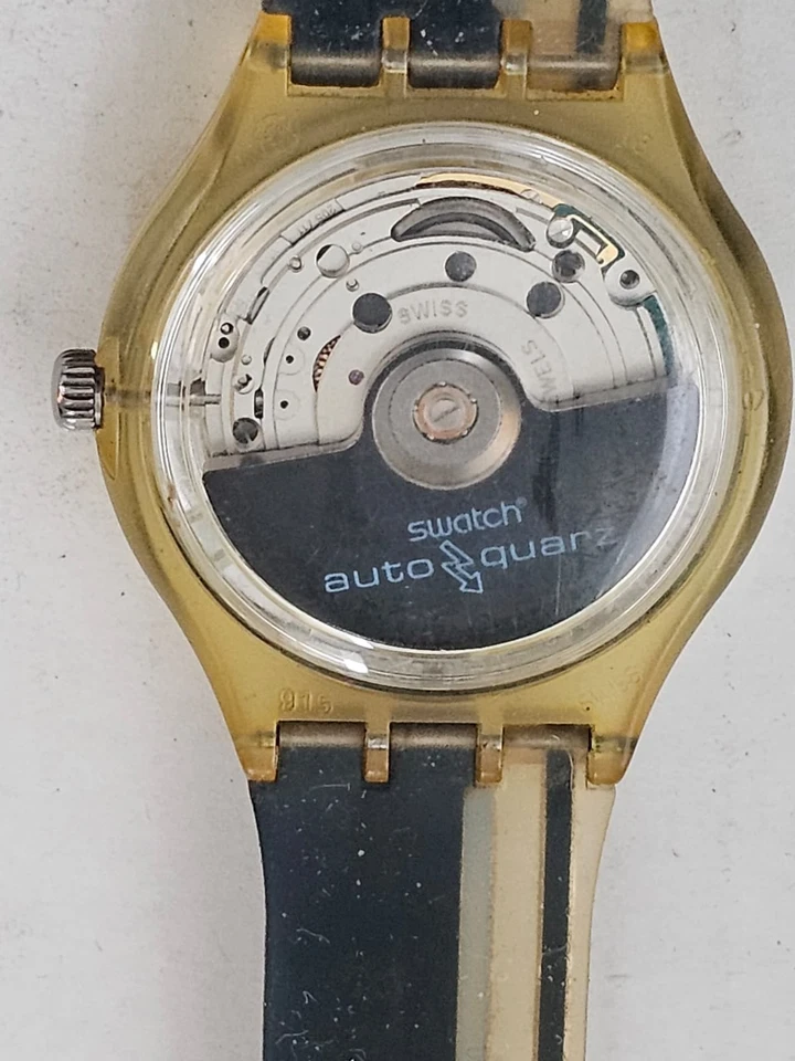 Reloj Pulsera Swatch Vintage Automático Cuarzo Para Hombre Correa Silicona Esfera Redonda - Sin Probar Foto 4 de 4