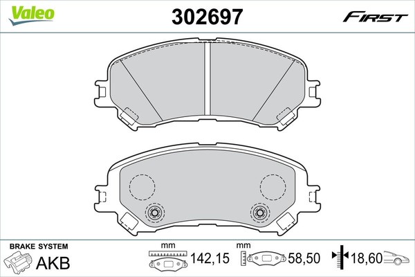 Valeo BremsbeläGe Bremsbelagsatz Vorderachse FüR Renault ScéNic IV J9_ Grand-image