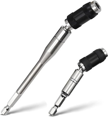 2PCS Magnetic Screwdriver Bit Holder Swiveling Bit Tip Holder 1/4 Inch Hex Shank