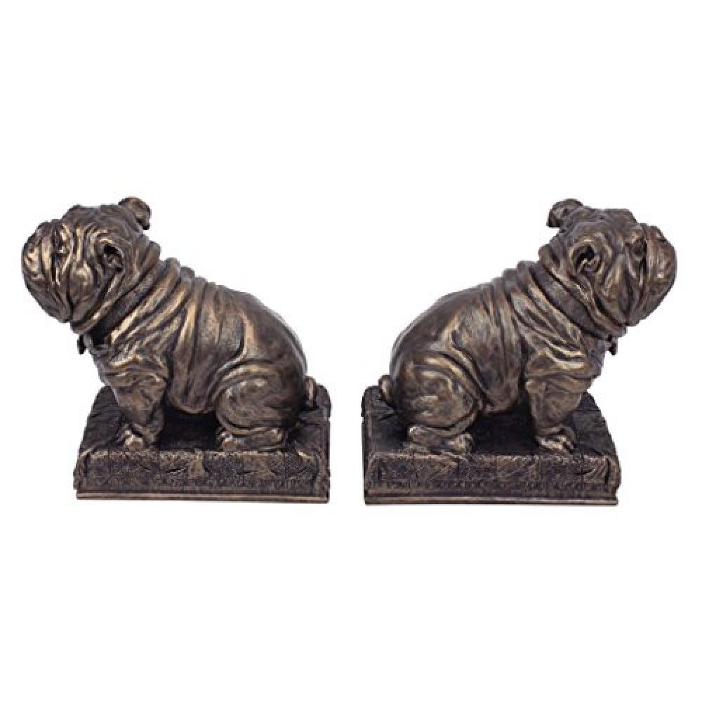 Design Toscano Mascot Bulldog Inglese - Fermalibri Artistici in Bronzo