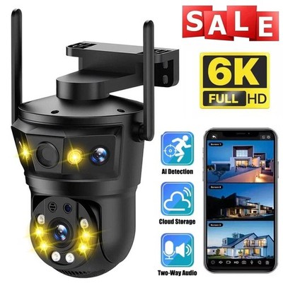 16X Zoom Überwachungskamera Außen 6K 12MP WLAN PTZ WiFi IP Kamera Alert Outdoor