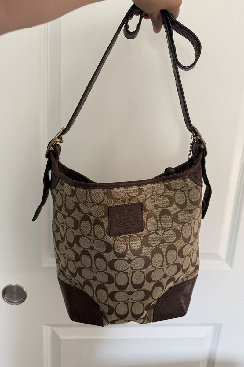 Vintage coach signature bleeker shoulder bag | eBay