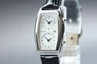 Vintage 1996 SEIKO Noie 1E20-3A00 Dual Time Silver Qz Womens Ladies Watch JAPAN