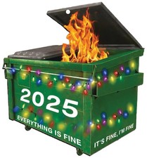 Dumpster Fire Ornament 2025 - Funny Christmas Ornament, Everything s Fine Dum